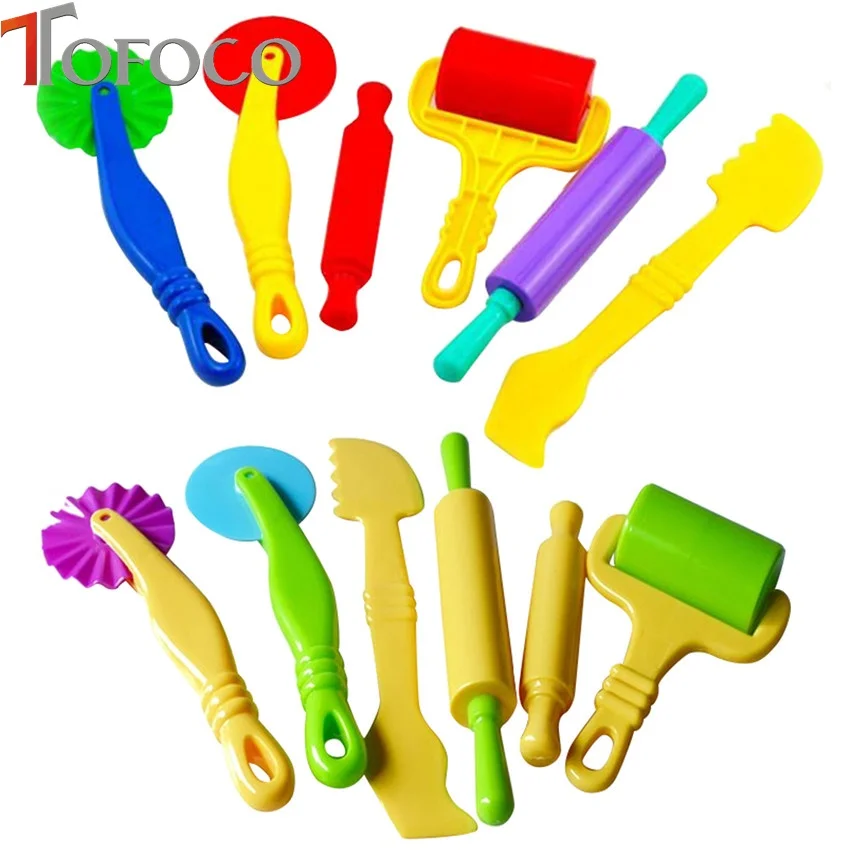 

TOFOCO 6PCS Model Clay Tool Creative 3D Plasticine Tools Playdough Slime Toys For Children Color Learning & Education Toys