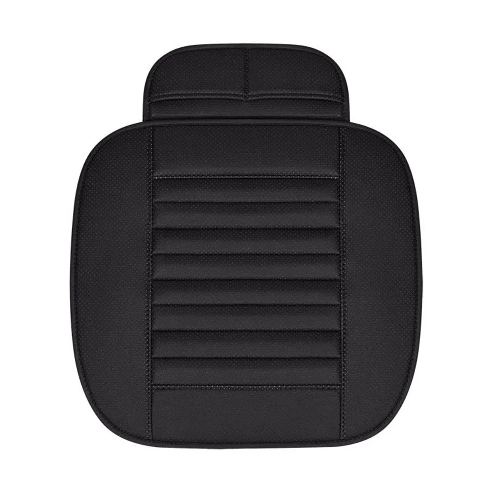 Online Funda de asiento delantero de coche Universal cojín de cuero PU alfombrilla para Auto silla cojín de asiento antideslizante No se decolora accesorios de Auto