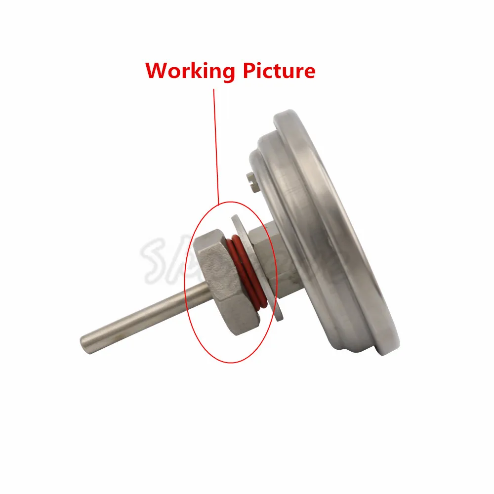 Пивной пивоваренный 1/" NPT Стопорная гайка и плоская шайба для безсварного биметаллического термометра, установочный комплект, чайник для домашнего пивоварения