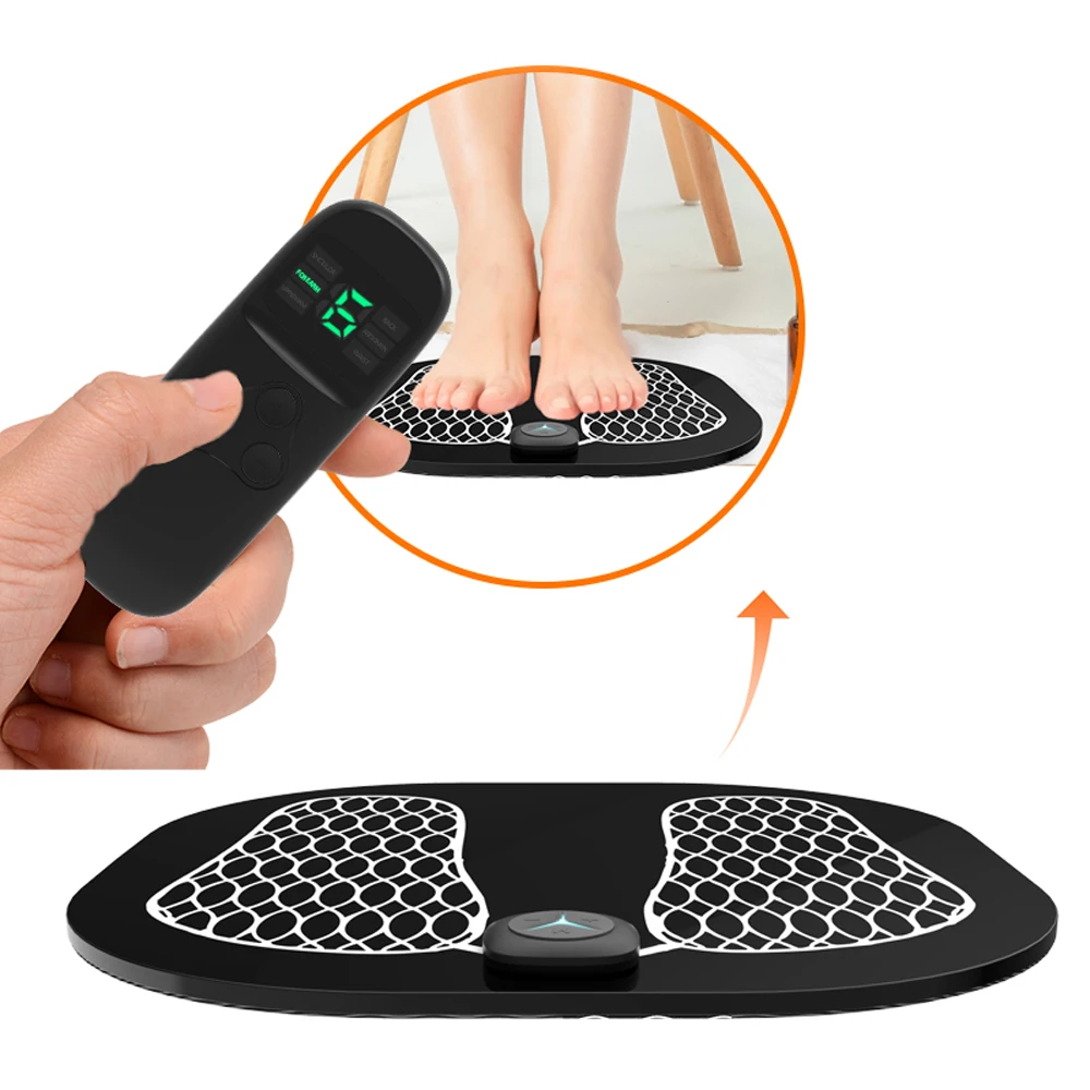 

New Remote Control EMS Foot Massager Wireless ABS Muscle Stimulator Physiotherapy USB Rechargeable Revitalizing Pedicure Tens