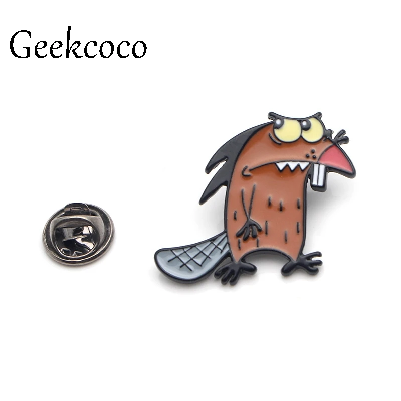 Angry Beaver Enamel Pins for clothes metal Gift Jewelry para bag shirt hat backpack insignia Brooches Badges for men J0056