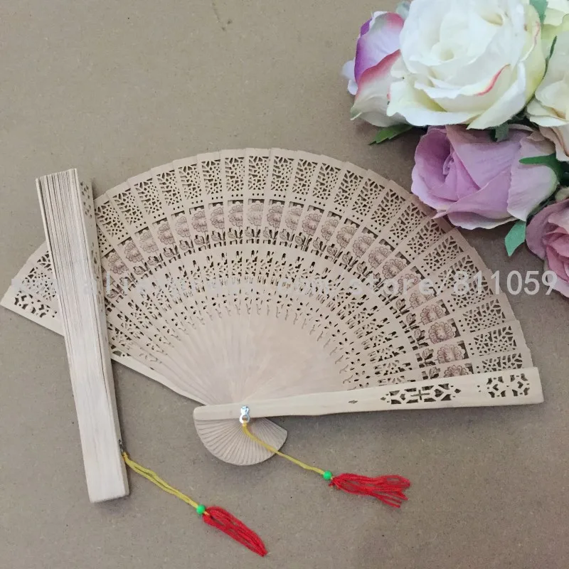 50 шт./лот дизайн: подсолнечник аромат деревянный веер китайский веер для подарок на свадьбу
