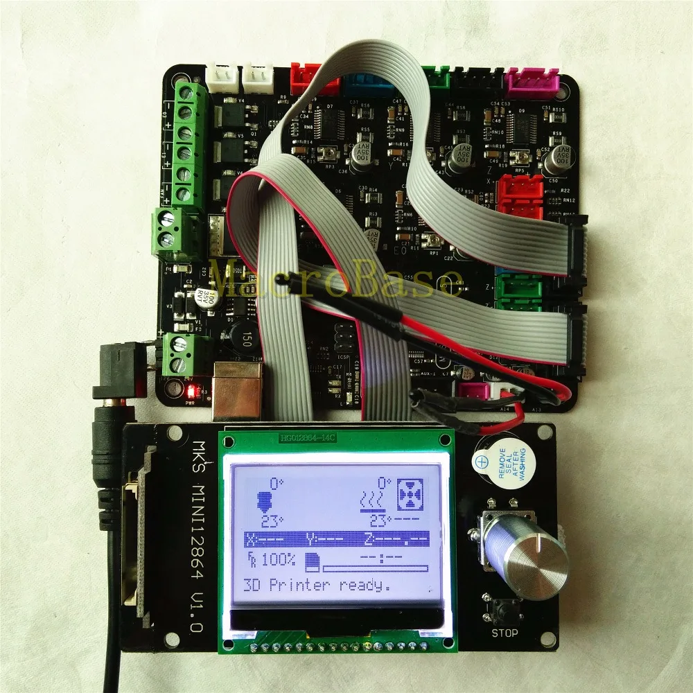 

MKS BASE integrated motherboard + MKS MINI12864LCD panel DIY beginer kit ramps 1.4 mega 2560 all in ones mainboard Kossel kits