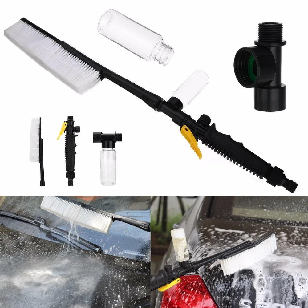

Mayitr Long Handle Car Wash Cleaner Brush Water Spray Soft Bristle Duster Cleaning Tool For Car