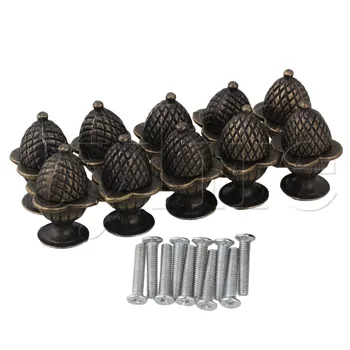 

10 x Bronze Zinc Alloy Antique Pine Nuts Shape Pull Handles for Cabinet Drawer