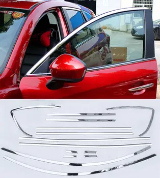 

Steel window full Complete Around cover Trim 14pcs ForMazda CX-5 CX5 2012-2015