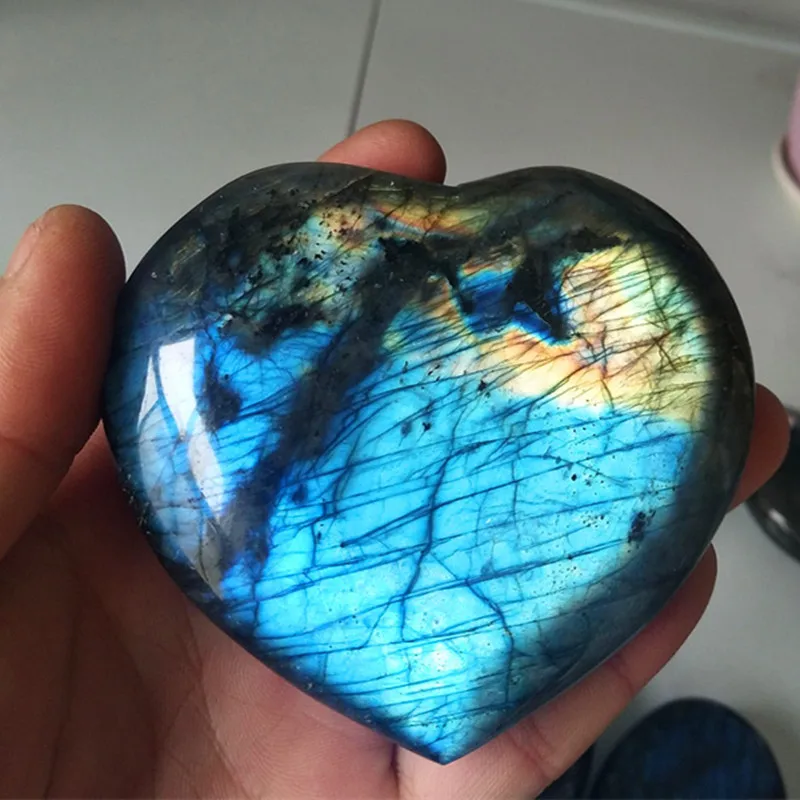 

AAAAA+ Natural labradorite stone crystals and palm stones polished powerful chakras healing crystals Give palm your hand
