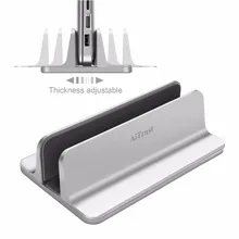 Вертикальная подставка для ноутбука, алюминиевый сплав, толщина, Регулируемый Настольный держатель для ноутбука, установленная космическая подставка для MacBook Pro/Air