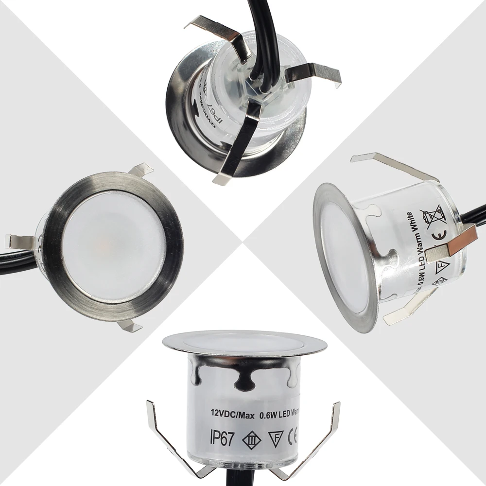 Água para o para o Exterior 10 Pcs 32 cm Dc12v 6 w Downlights Luz Convés Levou à Prova d' Exterior da Escada Interior Subterrâneo Luz Gabinete Holofotes Branco Quente 4 da plataforma dc12v 6 w downlights à