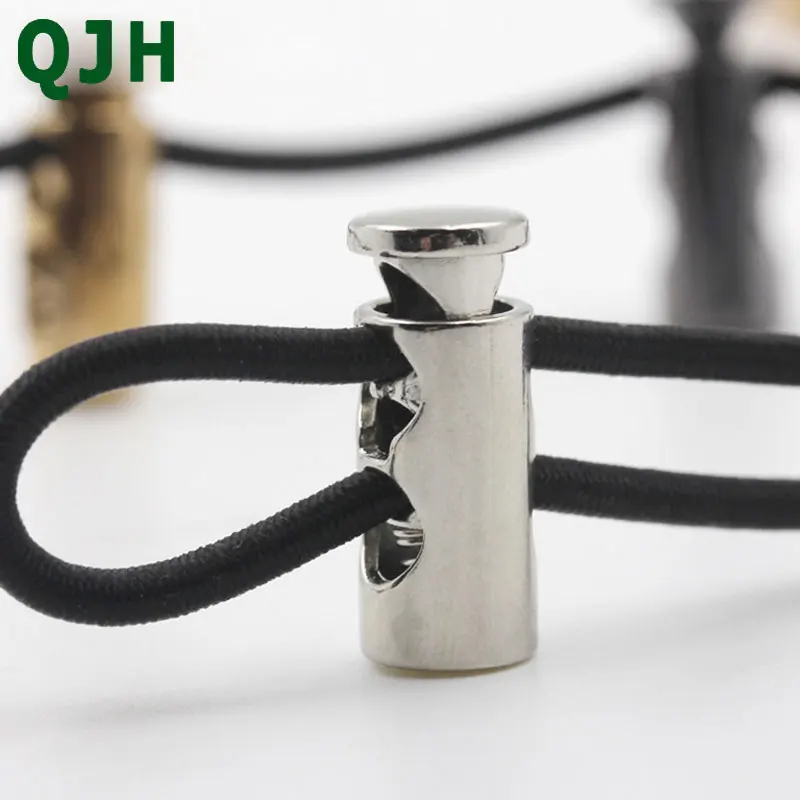 6PCS/bag Metal Stopper Spring Toggle Spring Clasp Stopper Ball Cord Lock  Ends Stop Round Toggle Clip Stopper Clothing Accessory