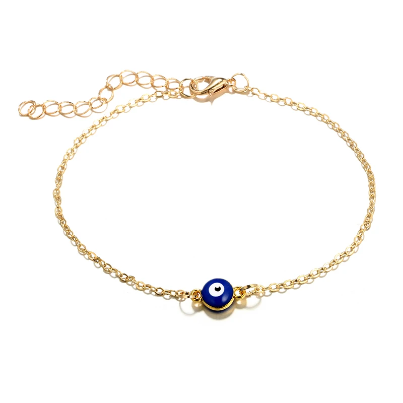 Модные женские ножные браслеты Tocona с голубыми стразами, однослойные золотые ножные браслеты на босую ногу, ювелирные изделия 6729 - Окраска металла: gold