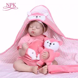 NPKCOLLECTION 55 см 22 "Reborn Baby Doll мягкий силиконовый винил возрождается для маленьких девочек куклы Bebe Reborn Bonecas играть дома игрушки подарок