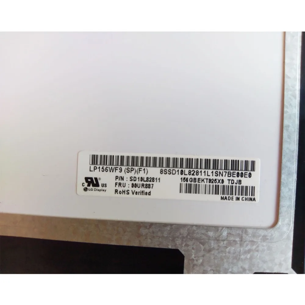 IPS матрица ноутбука 15 6 &quotLP156WF9-SPF1 LP156WF9 (SP) (F1) P/N SD10L82811 FRU 00UR887 SPF1 ЖК-экран 30Pin 1920X1080 |