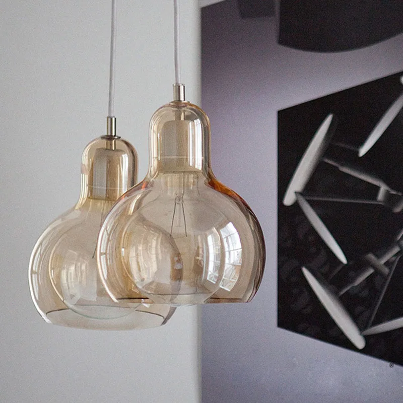 Simples e Moderno Sala de Estar Restaurante Lustre Personalidade Criativa Varanda Quarto Estudo Vidro Gourd Bar 3 Simples e moderno restaurante sala de estar
