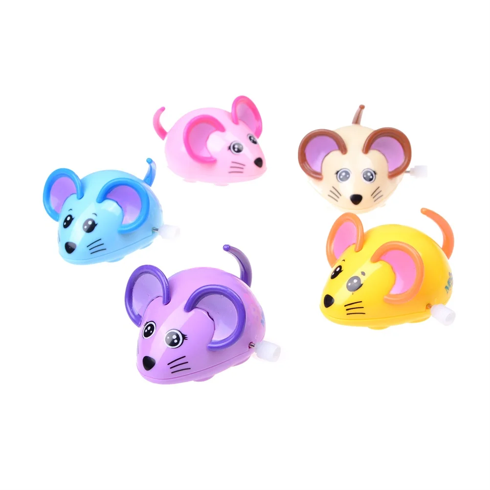 1PCS Cute Rat Cartoon Animal Wind Up Clockwork Design Toys Funny Gifts