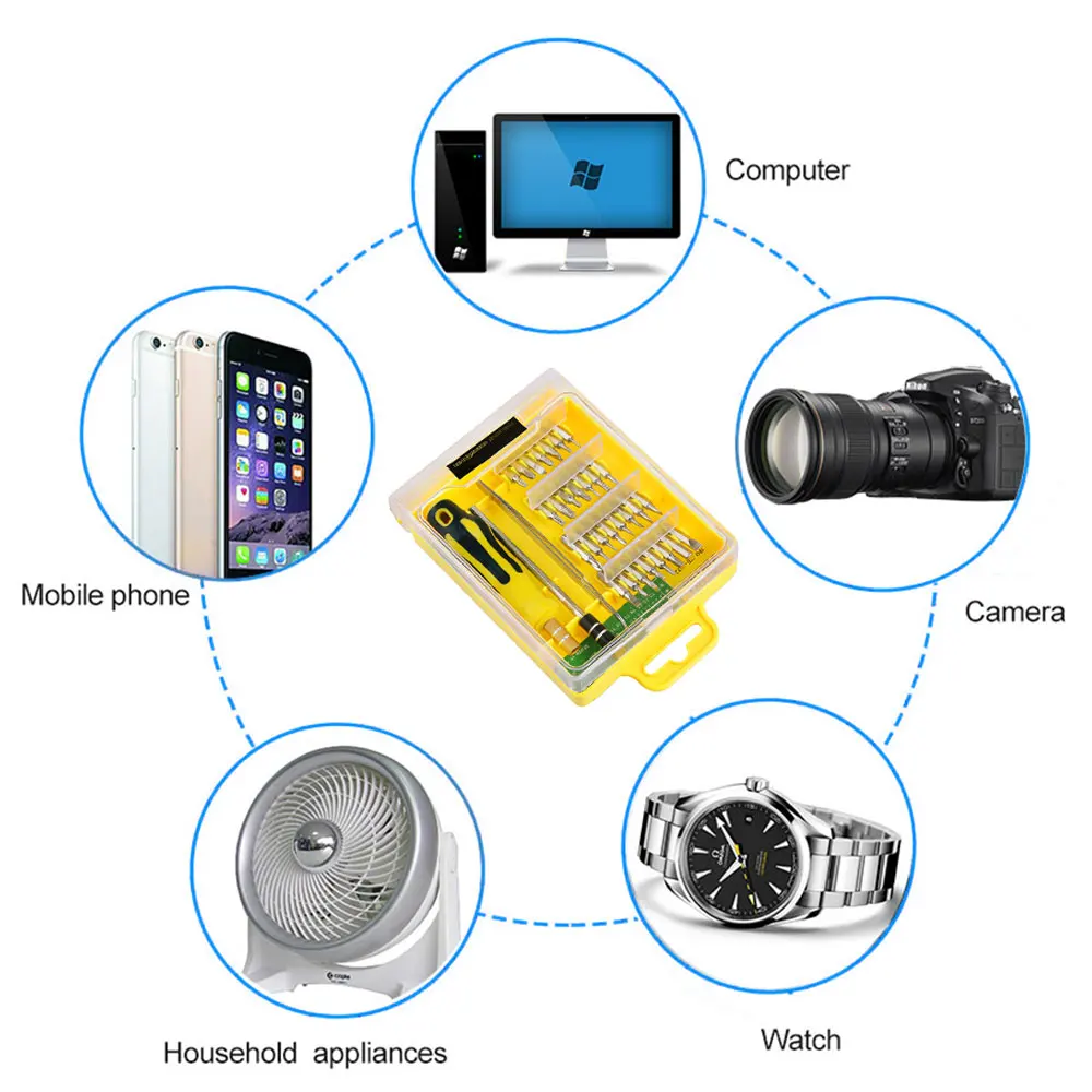 Vastar 32 в 1 Магнитная отвертка Набор прецизионных отверток ремонтные Инструменты Отвертки для телефона ПК с пинцетом