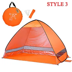 Lixada всплывающий автоматический пляжный тент с защитой от ультрафиолета, кемпинговая палатка, легкий наружный тент, палатки для пляжной рыбалки, солнцезащитный тент - Цвет: style 3 orange