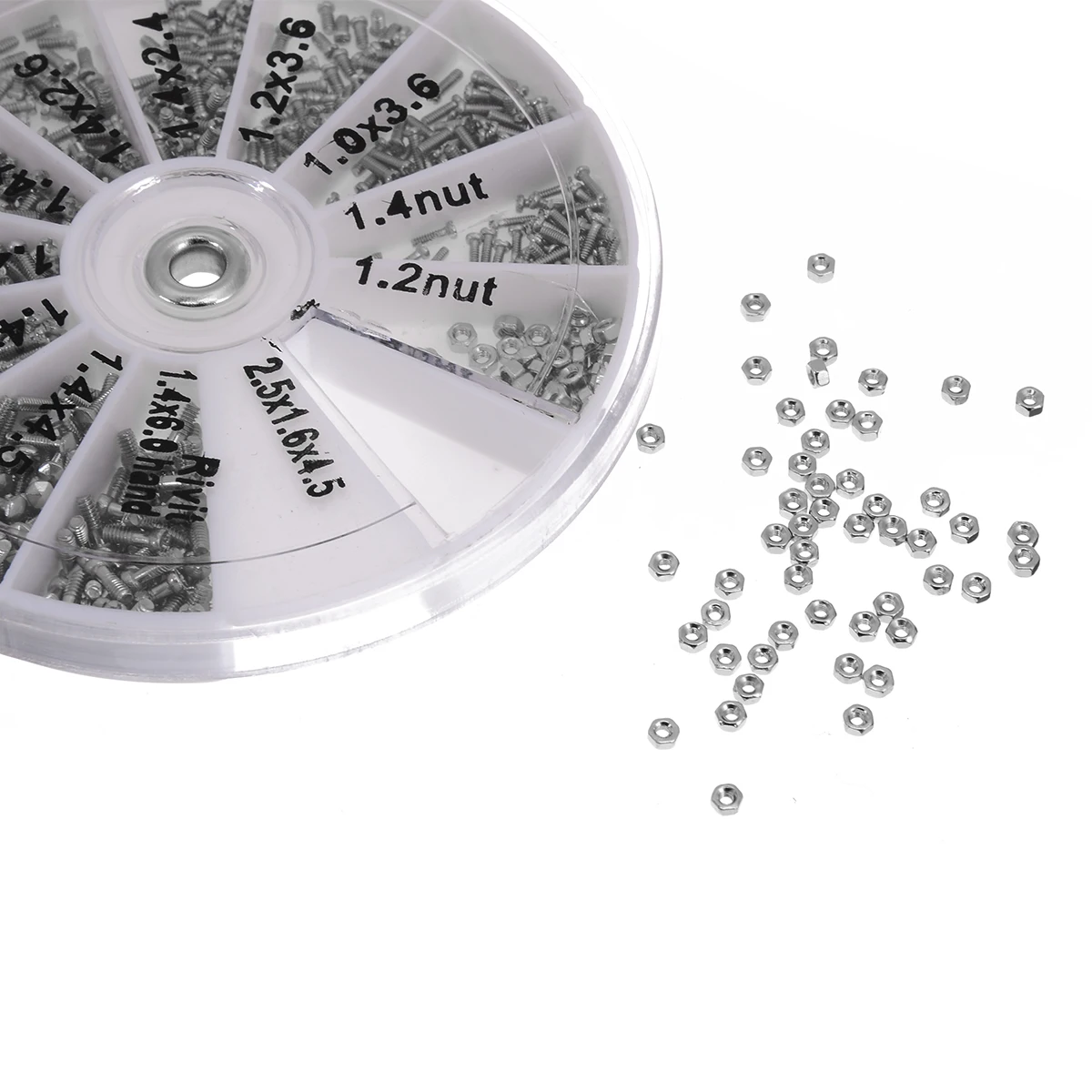 600pcs Screws Nuts Repair Kits 12 Kinds Stainless Steel Tiny Hex