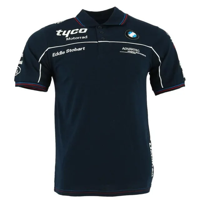 

2019 Tyco Racing Team T-Shirt For BMW Men's Short Motorcycle T-shirts TAS Motorrad Motorbike Motocross Sports Jersey