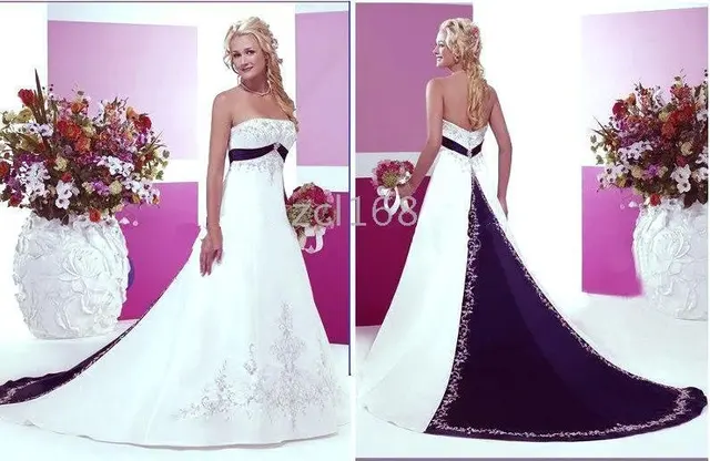 new fashion vestido de noiva white red accent color embroidery