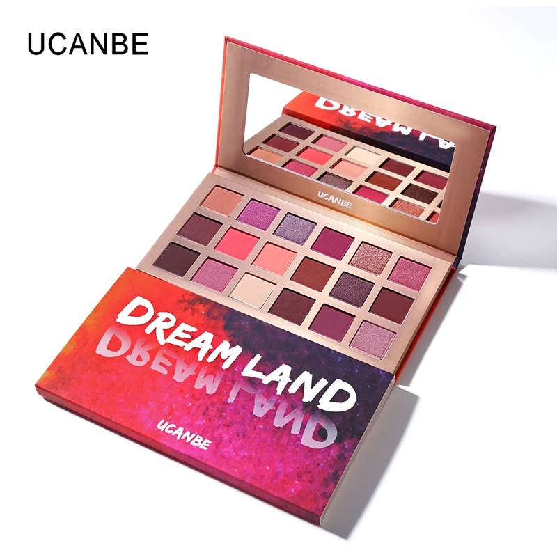 UCANBE косметика 18 цветов тени для век мерцающие матовые Dreamland палитра макияжа
