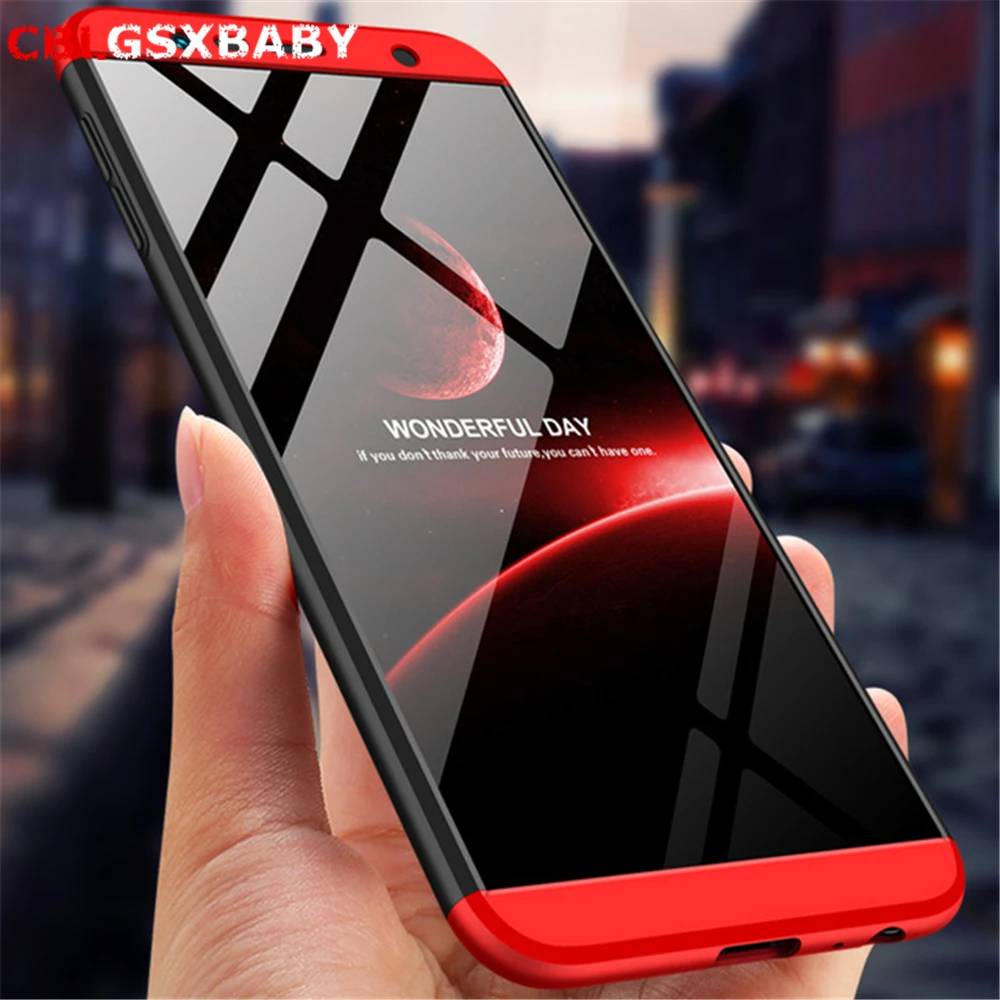 Роскошный чехол на 360 градусов для Samsung J3 J5 J7 J4 J6 J8 2017 2018 телефона A6 A8 A7 A9 3 в 1 |