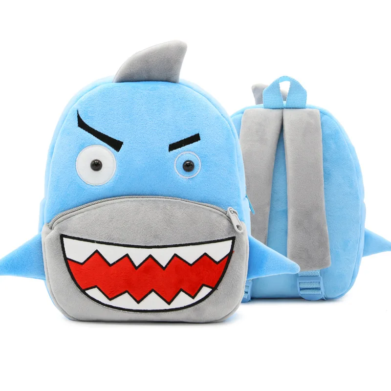 Shark Мультфильм Радужный Единорог Дети Школьные сумки для девочек Мягкие плюшевые дети мешок детский сад для маленьких детей школьный рюкзак для мальчиков - Цвет: Shark