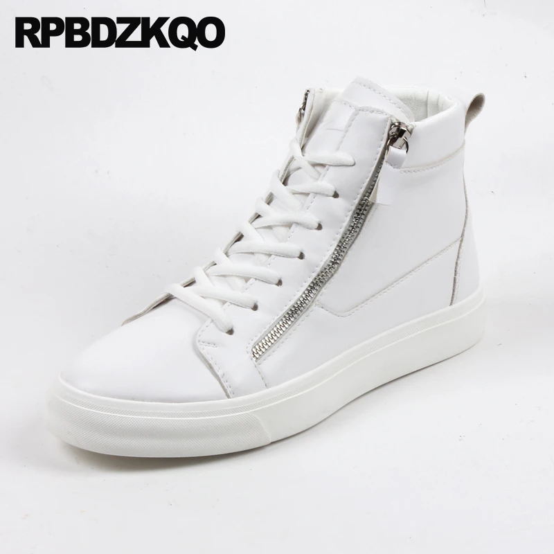 designer white high top sneakers