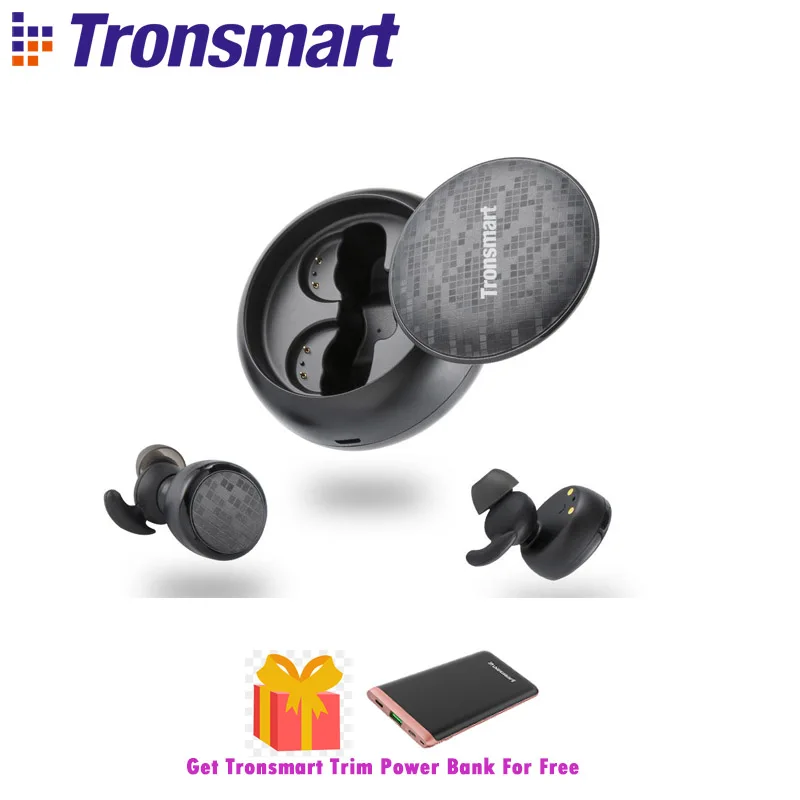 

[Shipping from Russia]Tronsmart Encore Spunky Buds Wireless Headphones with Bluetooth5.0 and IPX5 Waterproof and Voice Assistant