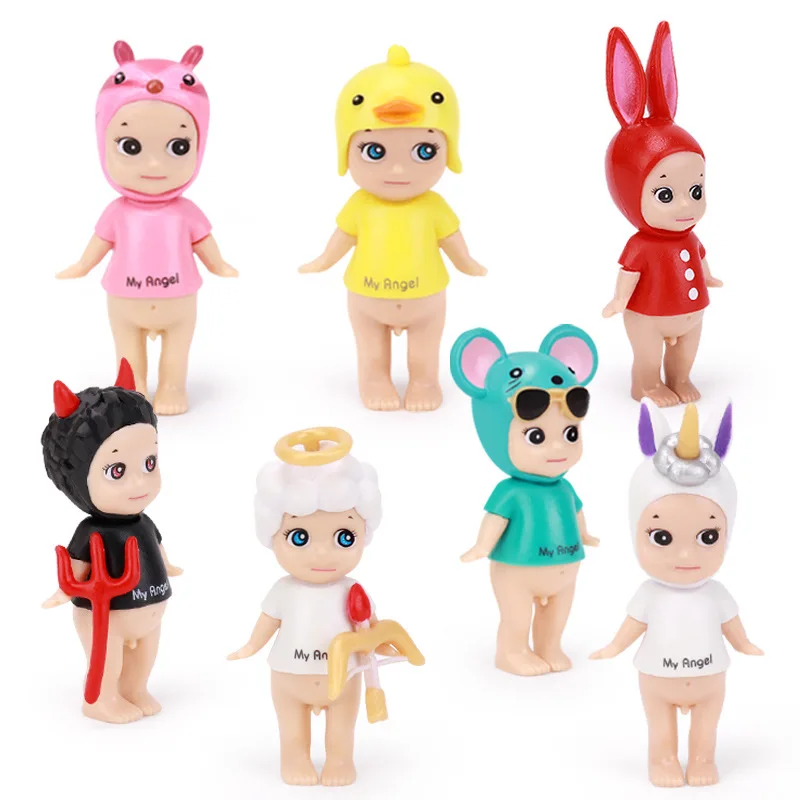 Милая кукла Kewpie на День святого Валентина подарок с ангелом фигурка животного
