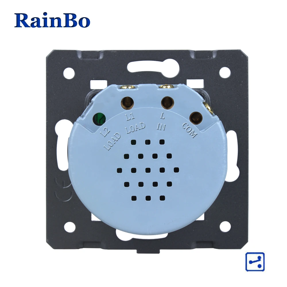 Rainbo сенсорный выключатель Комплектующие для самостоятельной сборки № стена ЕС 1gang2way Сенсорный экран настенный светильник Настенные переключатели для LED 110~ 250 В a912