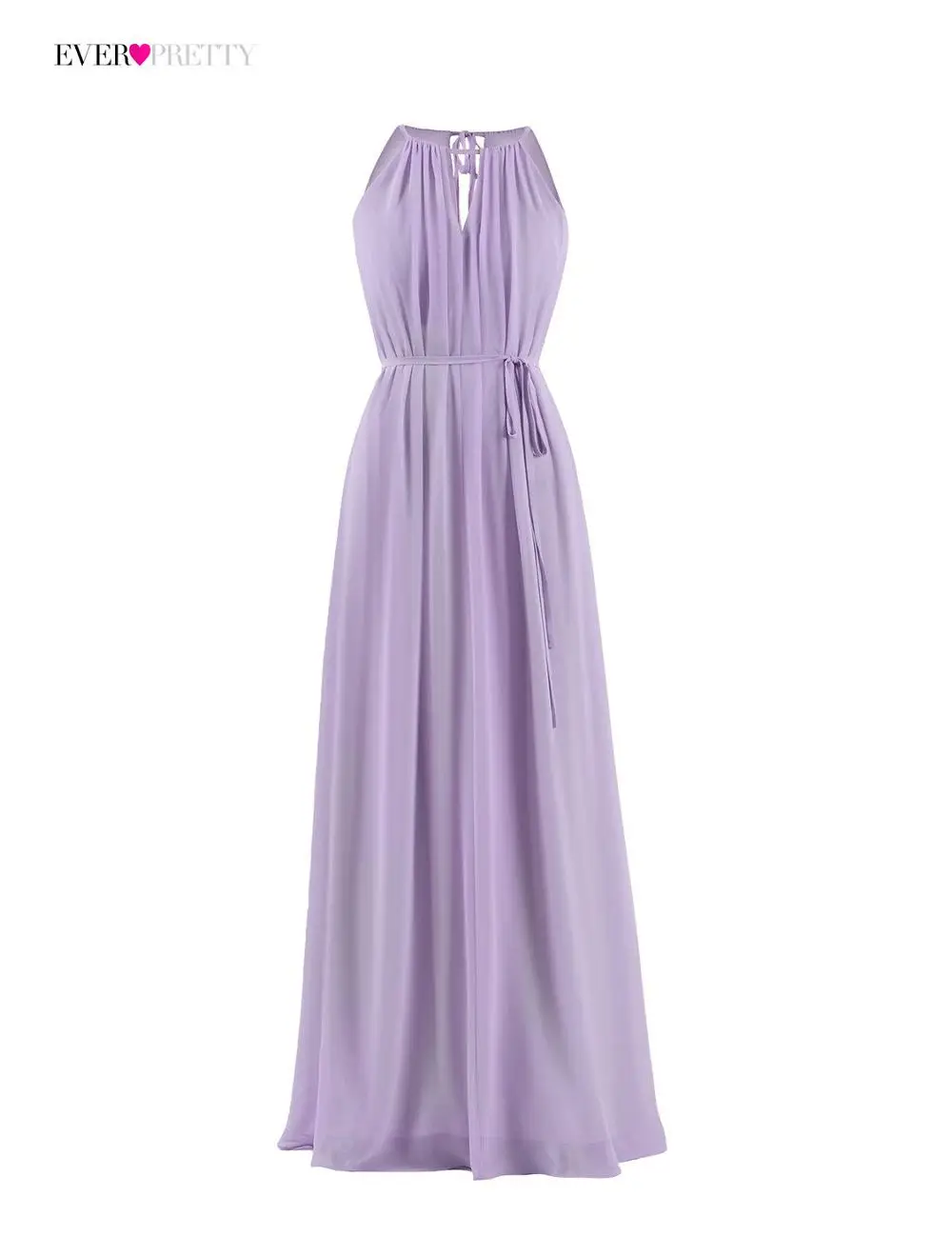 Фиолетовое платье для невесты Новое Элегантное шифоновое свадебное платье трапециевидной формы без рукавов для гостей - Цвет: Lavender
