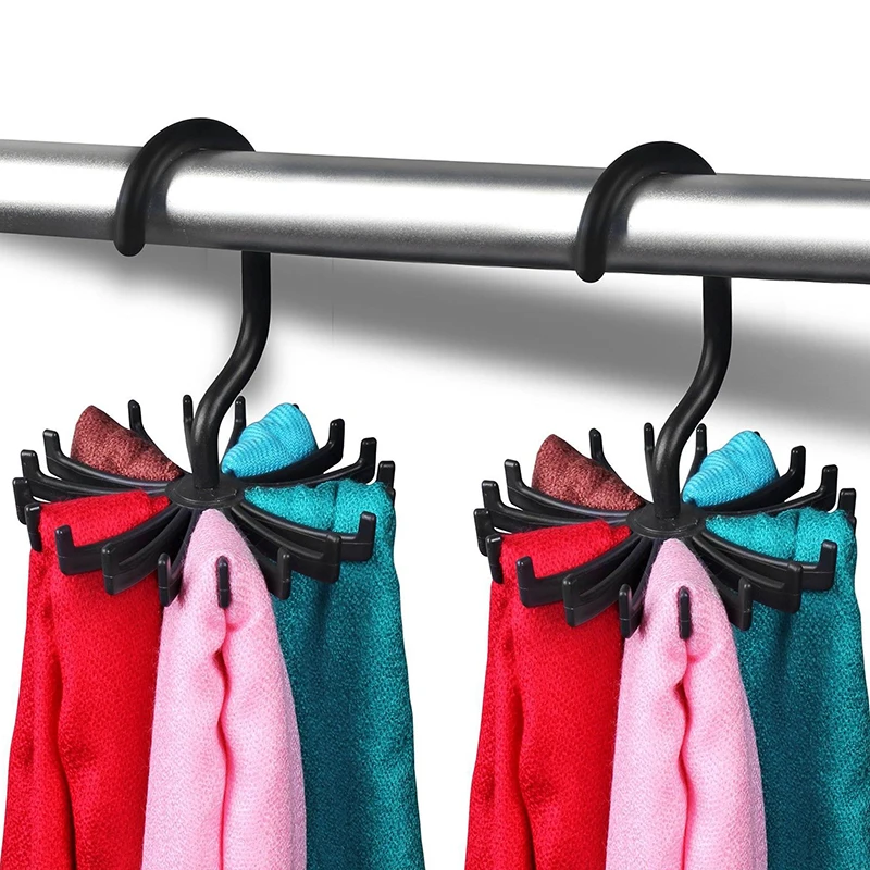 Buy 5pcs Rotating Tie Rack Adjustable Tie Holder Hook