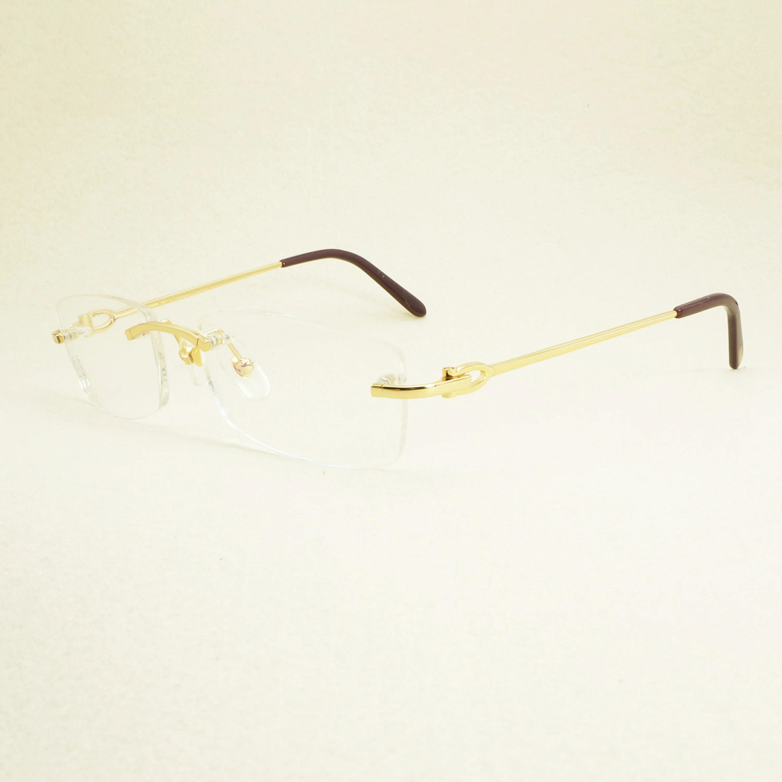 

Rimless Glasses Frame Men Womem Reading Glasses Clear Wire Frame for Fill Prescription Retro Style Eyeglasses for Men Vintage
