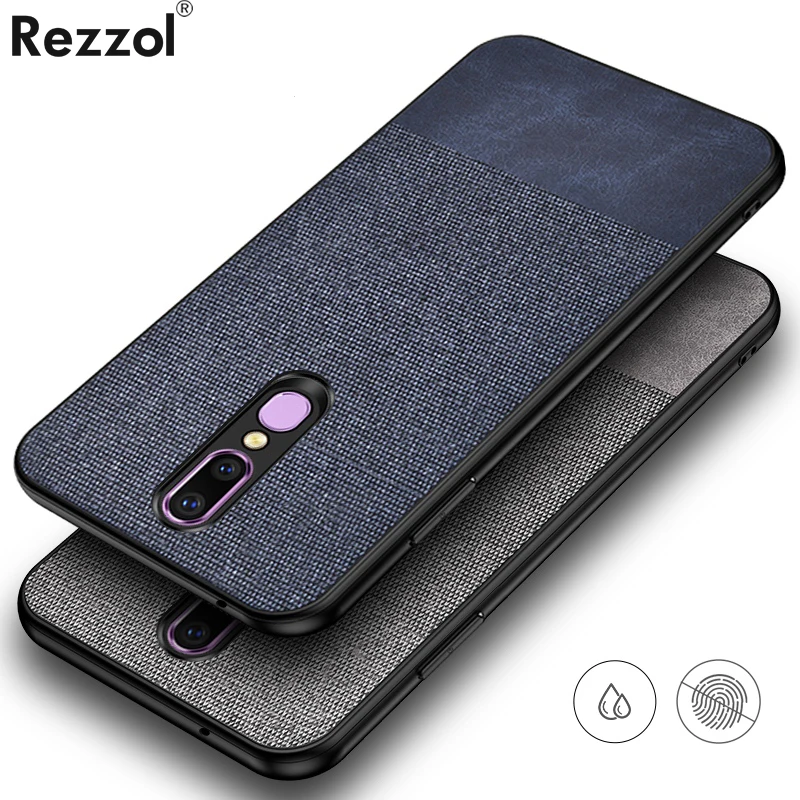

Fabric Case For OPPO F11 Case Cloth Hard Shockproof Back Cover For OPPO A9 6.53"Phone Case Soft Silicone Bumper Fundas