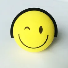 Наушники мальчик улыбающееся лицо маленький Красивый Веселый мультяшный кукла антенна шары плюшевые пены воздушные топперы украшение автомобиля украшение крыши