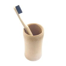 1 шт столб стиль бамбуковая зубная щетка с чашкой черная бамбуковая зубная щетка Дерево Бамбук мягкая щетина нейлоновое волокно деревянная ручка