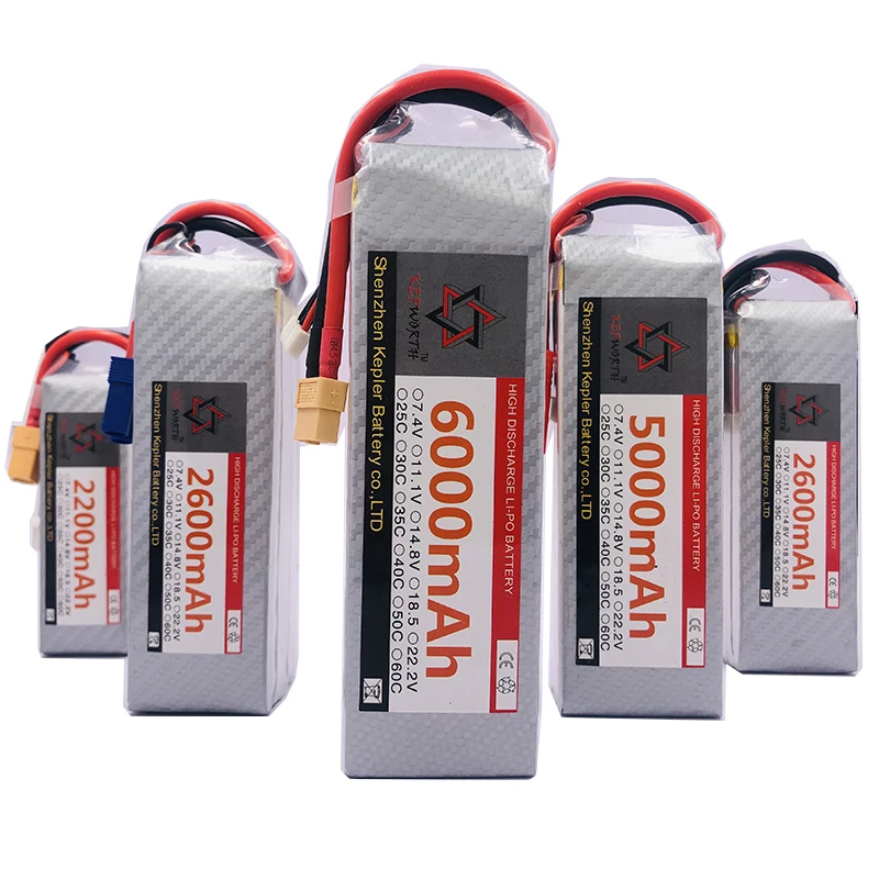 2s 7 4 в RC Lipo Аккумулятор 6000 2200 2600 3300 5000 мАч литий ионный полимерный аккумулятор для