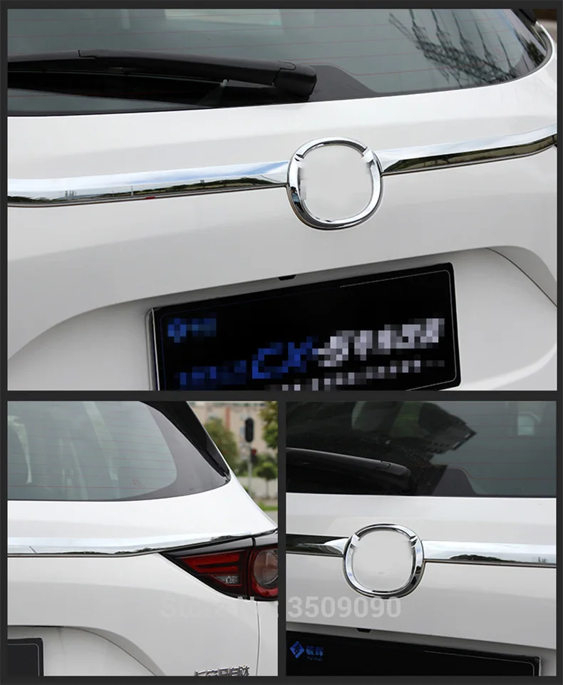 Автомобильный задний хвост дверная коробка отделкой наклейки полоски хром Стильная отделка для Mazda CX-5 CX5 KF