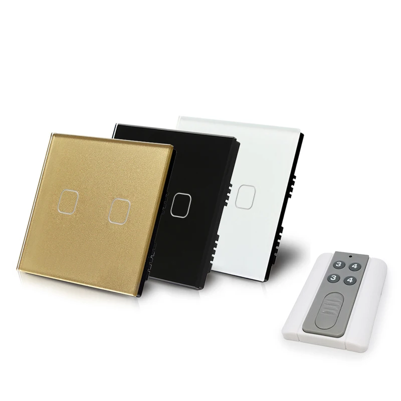 Style Compact Uk 2 Gang 1 Way Remote Control Switch 220v