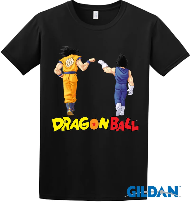 

Dragon Ball Goku Vegeta T Shirts Black Custom Print Graphic Tee Top Design Free shipping Harajuku Tops T Shirt