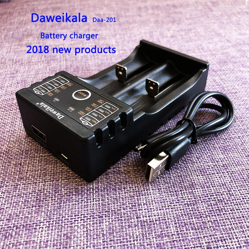 

2018 New Daweikala Daa-201 USB Intelligent battery Charger with Power Bank Function for Ni-MH Lithium Ion for 18650 14500 1044
