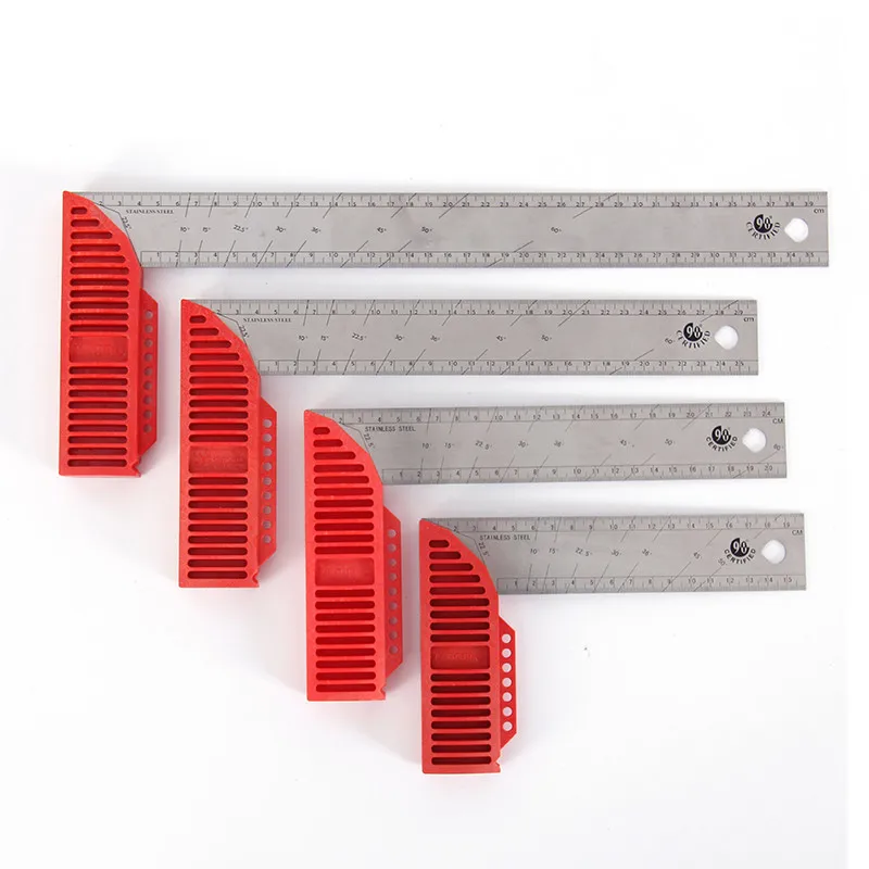 

KAPRO High Quality Multi Function Rectangular Ruler For Woodworking 90 degree Stainless Steel Thickened Line Marking Ruler Tool