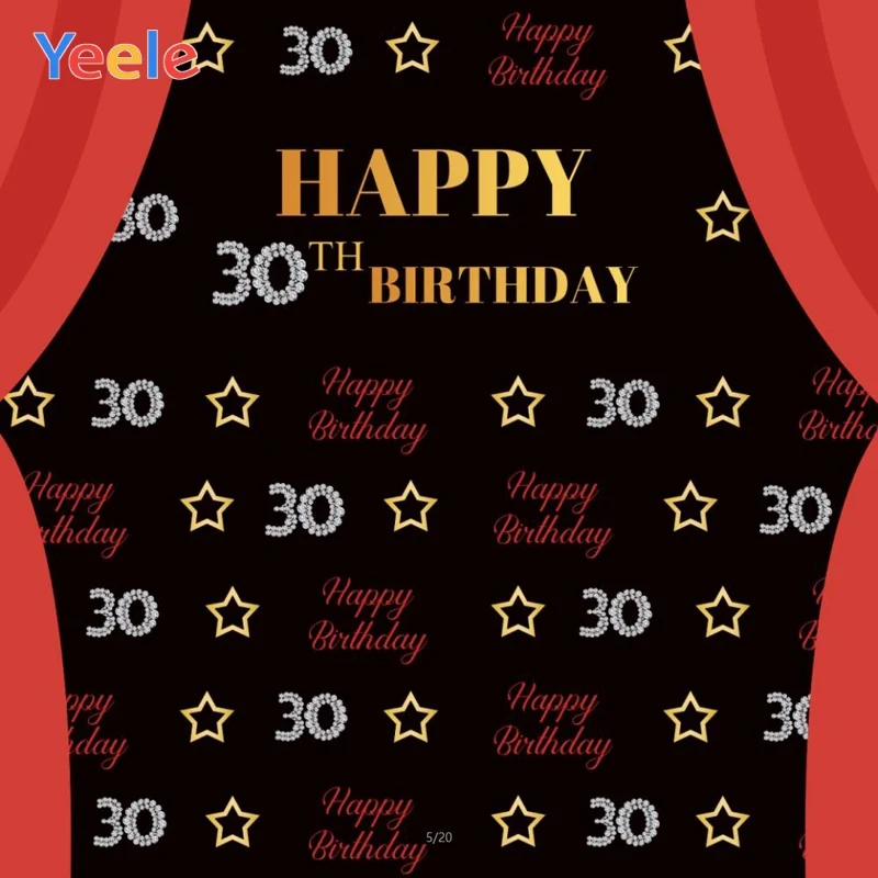 

Yeele 30th 35th 40th 50th Birthday Photocall Party Photography Backdrops Personalized Photographic Backgrounds For Photo Studio