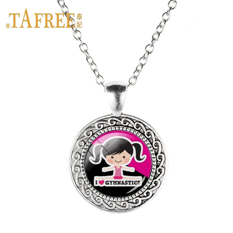 

TAFREE Simple Strength and balance Game Pendant Necklace Fashion art picture Chain Necklace women jewelry SP130