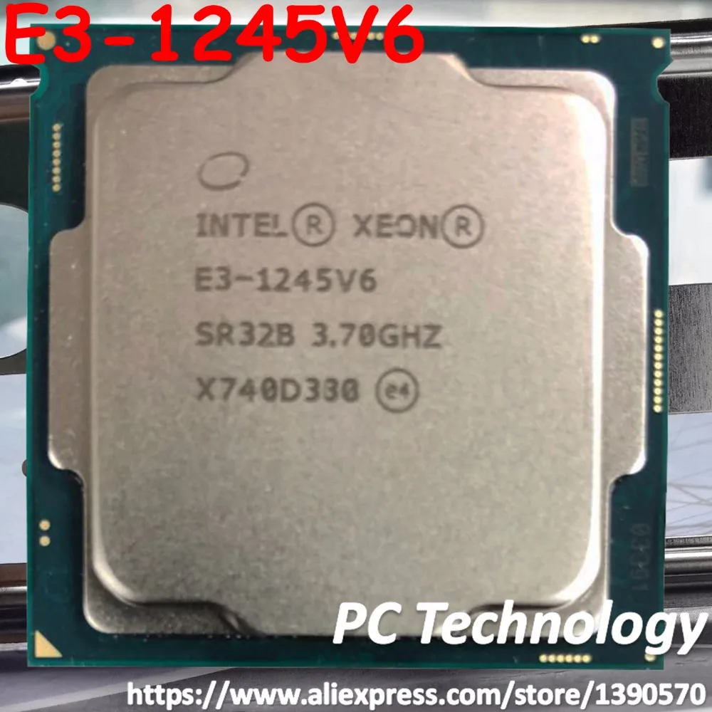 Оригинальный четырёхъядерный процессор Intel Xeon E3 1245V6 3 70 ГГц 8 Мб 1245 V6 LGA1151 14nm 73W