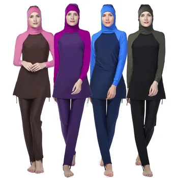 

muslim swimsuit female Islamic swimwear full coverage women bathing suits plus size tankini muslim long sleeve swimsuits modest