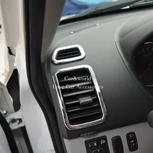 Передняя отделка консоль выход кондиционера вентиляционное отверстие крышка рамка отделка для Mitsubishi Pajero Sport 2011- хромированные автомобильные аксессуары