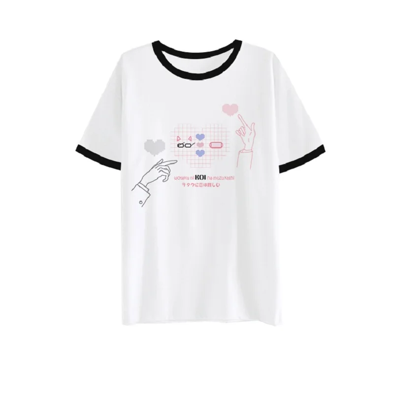Аниме Wotakoi: Love is Hard for Otaku, футболка, модная мужская футболка, хлопок, короткий рукав, топы, футболка