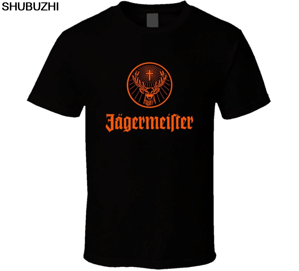 

Jagermeister German Logo Men's Black T Shirt 100% Cotton New Fashion From US sbz6305